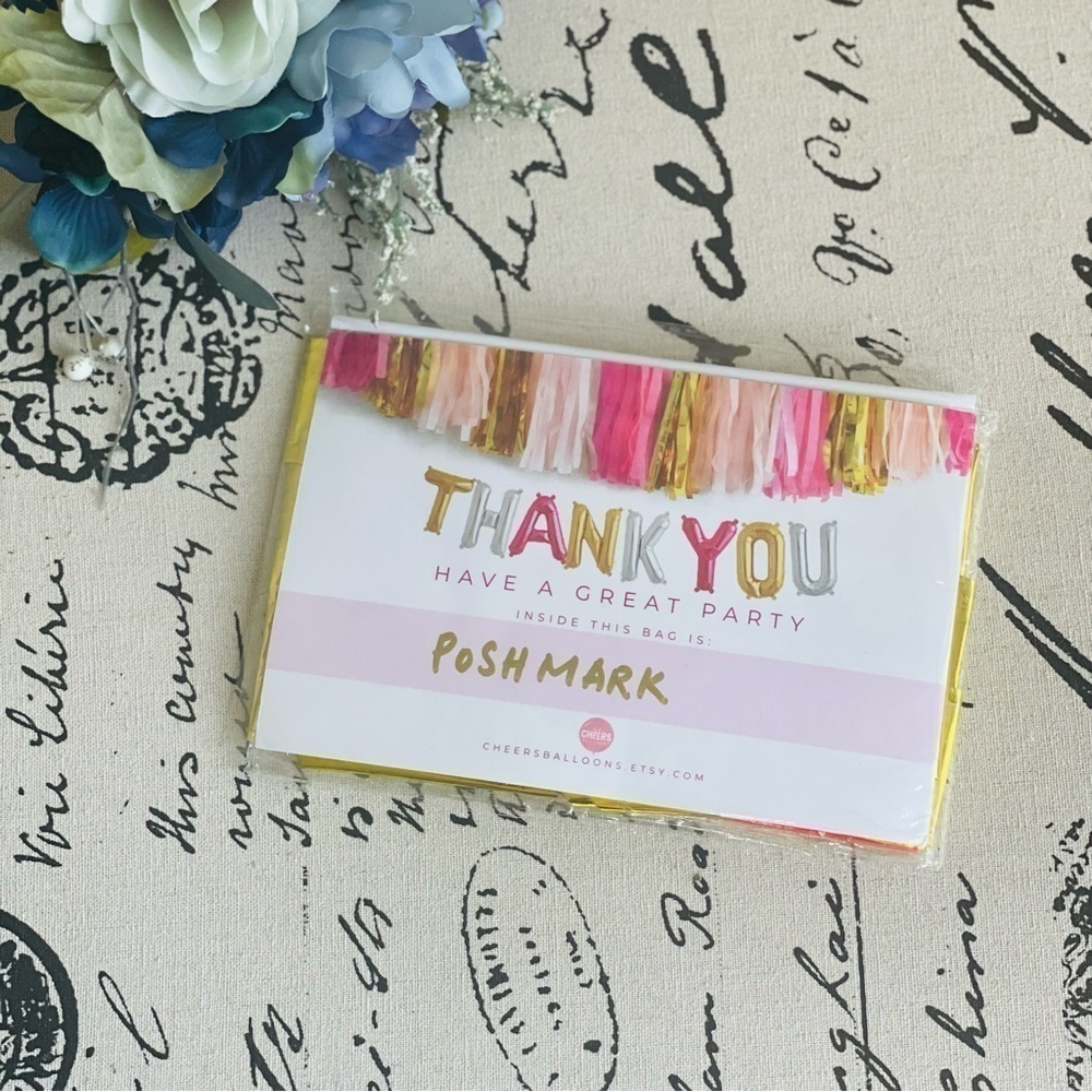 Official Poshmark Posh Party Gold Letter Foil Balloons